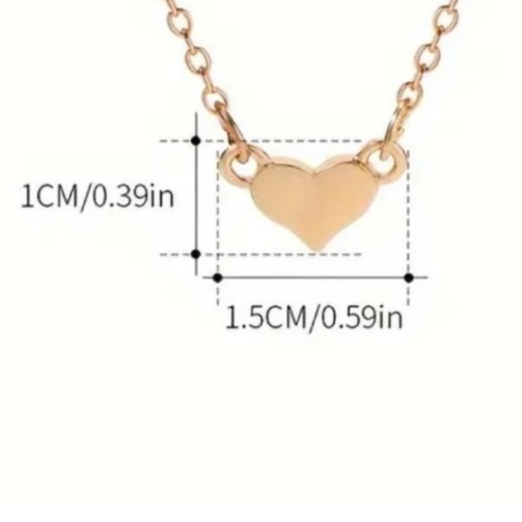 Necklace Feminine gold heart Flat NEW - Picture 3 of 7